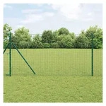 vidaXL Zaun vidaXL Eurozaun 1,4 x 10 m PVC-beschichtetes Eisen Gr&uuml;n