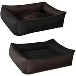 BedDog Tierbett Hundebett MAX QUATTRO mit Rand, Bezug abnehmbar braun|schwarz...