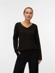 Vero Moda V-Ausschnitt-Pullover VMCREWLEFILE LS V-NECK BLOUSE NOOS Materialmix,...