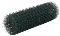 vidaXL Gartenzaun Drahtzaun Stahl mit PVC-Beschichtung 25x0,5 m Gr&uuml;n, (1-St)