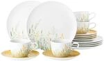 Geschirr-Set SELTMANN WEIDEN "Kaffeeservice Liberty Meadow Grasses 18er Set gelb",