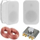 McGrey OLS-5251WH Outdoor-Lautsprecher 50 Watt Wei&szlig; mit Bluetooth Set