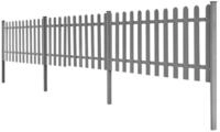 vidaXL Lattenzaun, mit Pfosten 3 Stk. WPC 600x60 cm