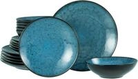 CreaTable Teller-Set Capri, Teller Set 18-tlg (18-tlg), 6 Personen, Steinzeug,