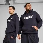 Kapuzensweatshirt PUMA "ESS NO 1 LOGO HOODIE FL", Herren, Gr. S, blau (new navy),