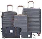 Travelhouse Trolleyset Ascona, 4 Rollen, (Spar-Set, 5 tlg., Hartschalen...
