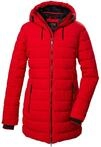 Steppmantel KILLTEC "KOW 55 WMN QLTD PRK", Damen, Gr. 48, rot (dunkelrot),