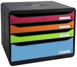 EXACOMPTA Organizer Schubladenbox BIG-BOX Plus 315798D A4+ 4 Sch&uuml;be harlekin