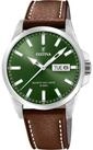 Festina Quarzuhr Herrenuhr F20358/5 &ndash; Gr&uuml;n/Braun, 41 mm