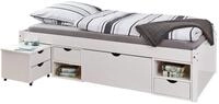 Inter Link Funktionsbett Massivholz in Weiss mit 2 Schubladen. BxHxT)...