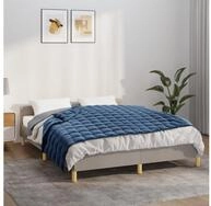 vidaXL Einziehdecke 140 x 200 cm Gewichtsdecke Blau 140x200 cm 10 kg Stoff...