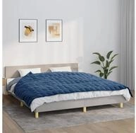 vidaXL Gewichtsdecke Gewichtsdecke Blau 220x260 cm 11 kg Stoff