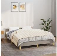 vidaXL Einziehdecke 150 x 200 cm Gewichtsdecke Hellcreme 150x200 cm 7 kg Stoff