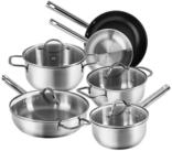 Karcher Topf-Set Jovita, Edelstahl (10-tlg), inkl. 4 Glasdeckel, integrierte