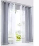 Gardinenbox Gardine (2 St), &Ouml;sen, transparent, Voile, Farbverlauf Vertikal