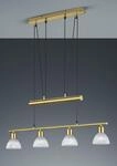 TRIO LEUCHTEN LED Pendelleuchte "LEVISTO", grau (messingfarben), 4, Leuchten, LED