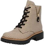 Schn&uuml;rstiefelette RIEKER, Damen, Gr. 36, beige, schwarz, Textil, Glanzfaden, Schuhe