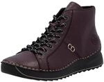Schn&uuml;rboots RIEKER, Damen, Gr. 36, lila (brombeere), Lederimitat, unifarben,...