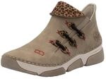 Sneakerboots RIEKER, Damen, Gr. 36, beige (hellbeige, leo), Nubuklederimitat,