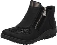 Schlupfboots RIEKER "Ready2GO", Damen, Gr. 39, schwarz, Lederimitat, Schuhe