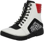 Sneakerboots RIEKER, Damen, Gr. 36, schwarz (sanftes wei&szlig;, schwarz, rot),