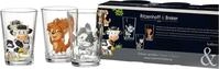 Ritzenhoff & Breker Glas Kindergl&auml;ser Set Hoftiere 3 teilig bunt aus Glas, Glas