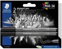 STAEDTLER Fineliner Pigment pen intensiv schwarz 2 St&uuml;ck