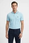 Poloshirt BOSS GREEN "Paddy Regular Fit", Herren, Gr. L, blau (light, pastel