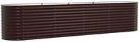 vidaXL Hochbeet Hochbeet Braun 400 x 80 x 81 cm Stahl (1 St)