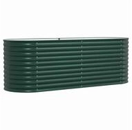 vidaXL Hochbeet Hochbeet Gr&uuml;n 240 x 80 x 81 cm Stahl (1 St)