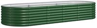 vidaXL Hochbeet, Kr&auml;uterhochbeet Pulverbeschichteter Stahl 224x80x36 cm Gr&uuml;n