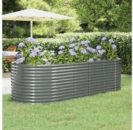 vidaXL Hochbeet vidaXL Hochbeet Verzinkter Stahl 249x100x68 cm Grau