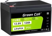 Green Cell Akku 12Ah 12.8V 153.6Wh Lithium-Eisen-Phosphat Batterie Akku,...