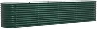 vidaXL Hochbeet Hochbeet Gr&uuml;n 400 x 80 x 81 cm Stahl (1 St)