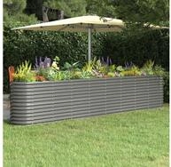 vidaXL Hochbeet vidaXL Hochbeet Verzinkter Stahl 332x40x68 cm Grau