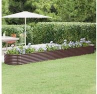 vidaXL Hochbeet vidaXL Hochbeet Verzinkter Stahl 440x80x36 cm Braun