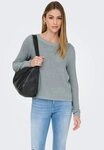 ONLY Strickpullover ONLGEENA XO L/S PULLOVER KNT NOOS Materialmix, regular fit