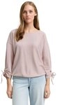 TOM TAILOR Denim 3/4-Arm-Shirt in feiner Rippoptik