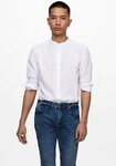 ONLY & SONS Langarmhemd ONSCAIDEN LS SOLID LINEN MAO SHIRT NOOS Baumwolle mit...