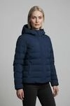 Steppjacke CMP "WOMAN JACKET FIX HOOD", Damen, Gr. 40, blau (blau ink), Obermaterial: