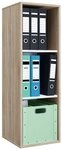 VCM Standregal B&uuml;cherregal Lona H. 110 x B. 35 x T. 37 cm, Holzregal stehend,
