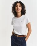 T-Shirt GANT "REG SHIELD KA T-SHIRT", Damen, Gr. XXL, wei&szlig;, Jersey, Obermaterial: