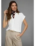Boysen's Hemdbluse im Oversized-Style mit Ballonsaum wei&szlig; 32/34
