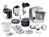 BOSCH K&uuml;chenmaschine Serie 4 MUM5XL74, integrierte Waage, Edelstahlsch&uuml;ssel, Mixer,