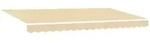 vidaXL Markise Ersatzbespannung f&uuml;r Markise 4x2 m Creme Polyester (1-St) wei&szlig;
