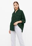 Hemdbluse VERO MODA "VMBUMPY L/S SHIRT NEW WVN GA NOOS", Damen, Gr. XS, gr&uuml;n (pine