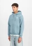 Hoodie ALPHA INDUSTRIES "Basic Hoodie SL", Herren, Gr. XS, bunt (graublau),