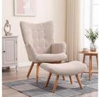 HOMCOM Relaxsessel Ohrensessel, Modern Armlehnensessel, Lesesessel, Schlafzimmer