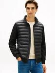 Steppjacke TOMMY HILFIGER "MIX MEDIA mit Stehkragen", Herren, Gr. S, schwarz,