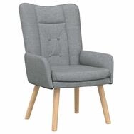 vidaXL Sessel Sessel Hellgrau 63 x 67 x 94 cm Stoff und Sperrholz (1-St)